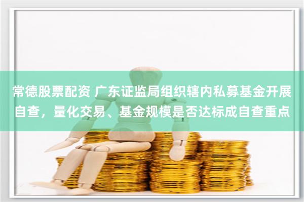 常德股票配资 广东证监局组织辖内私募基金开展自查，量化交易、基金规模是否达标成自查重点
